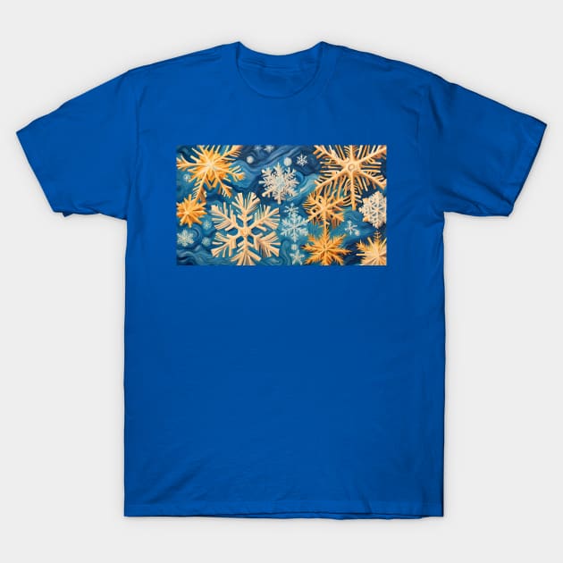 Snowflakes in van Gogh Style T-Shirt by FineArtworld7